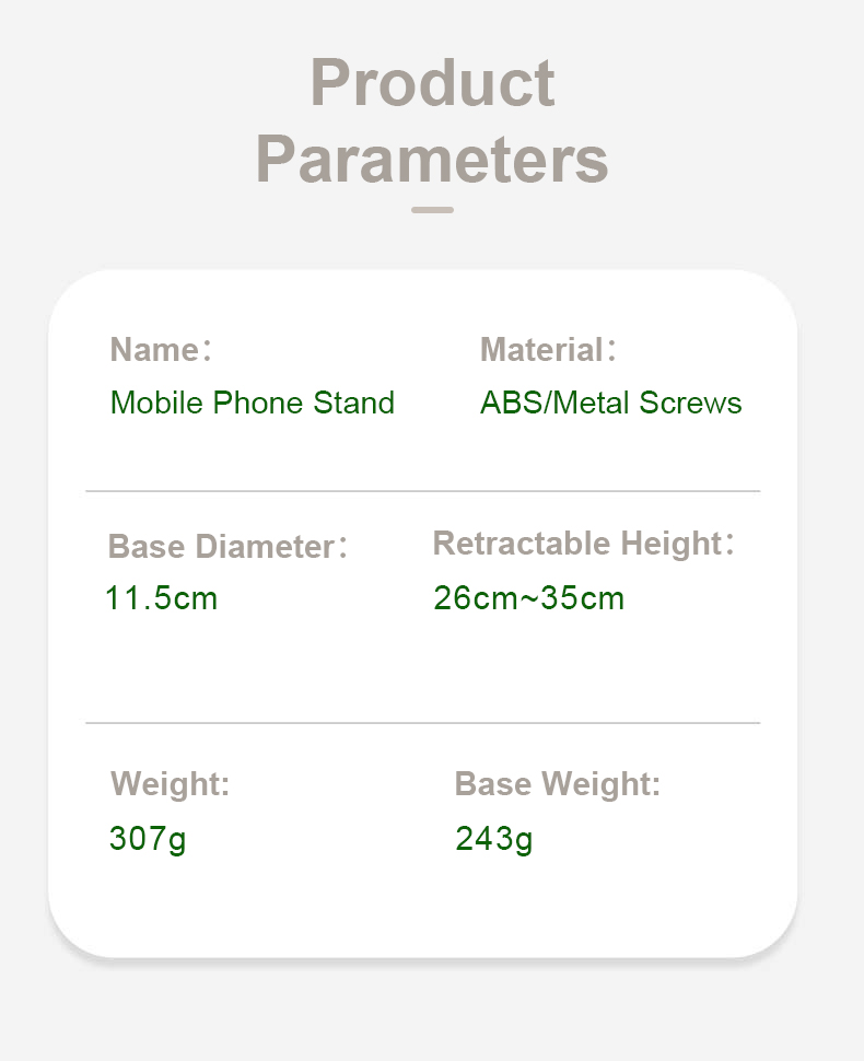 Universal Mobile Phone Stand Stretchable Holder Stable Support for iPhone/Xiaomi/Huawei Adjustable Phone Holders