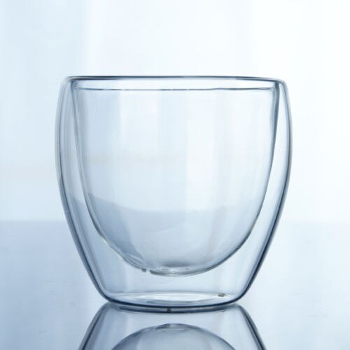 150-450ML Glass Coffee Mug Clear Double Wall Insulated Thermal Tea Cup Drinking