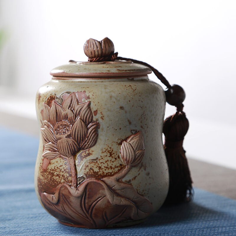 Theecontainer keramische verzegelde blikken voedselpot kruiden suikerpot huishoudelijke thee koffie opslagflessen en potten: 8