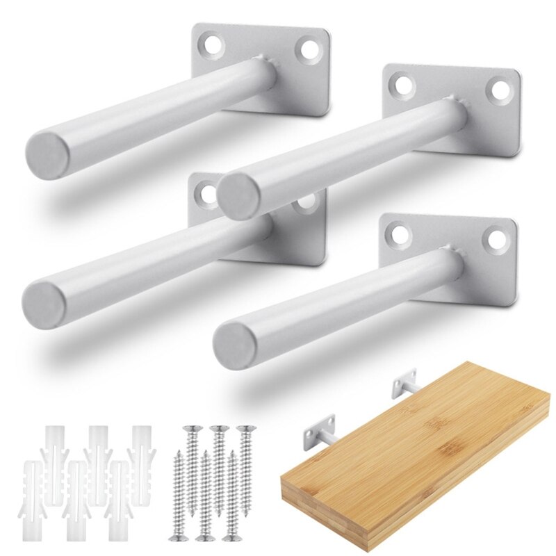 2 Stks/set T-Vormige Onzichtbare Muur Gemonteerde Plank Ondersteuning Rack Fix Drijvende Beugel U50A