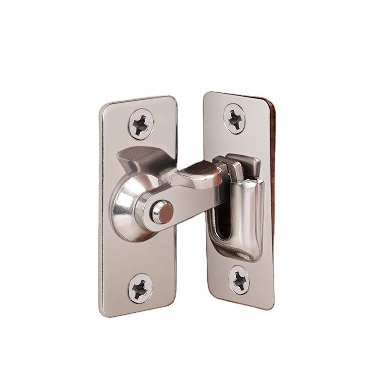 25# 90 Degree Right Angle Door Latch Hasp Bending Latch Barrel Bolt with Screws for Doors Buckle Bolt Sliding Lock