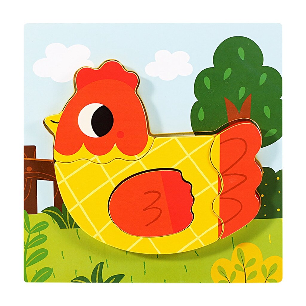 toys for children Wooden Animal Puzzles for Toddlers 1 2 3 Years Old Boys Girls Educational Toy игрушки для детей #G2020: J