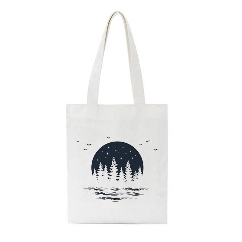 Luchtballon walvis schattige print schoudertassen ster harajuku boodschappentas grote capaciteit straat shoot handtas dames tas portemonnee: 1344