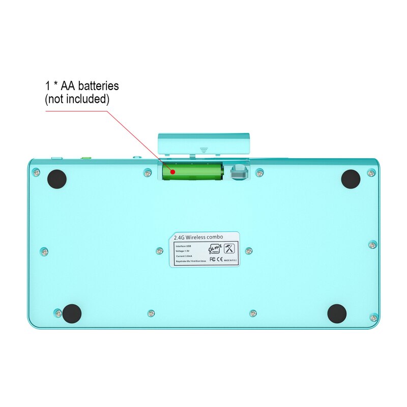 L100 2.4G Draadloze Stille Toetsenbord Ergonomische Muis Ronde Keycap Toetsenbord Gaming Muis Voor Laptop Tablet Computer Toetsenbord Muis