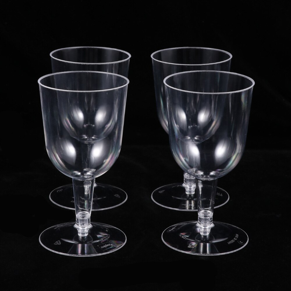 Vasos de plástico transparentes desechables para zumo tazas para cóctel vino suministros para fiestas vasos decoración para boda cumpleaños: Default Title