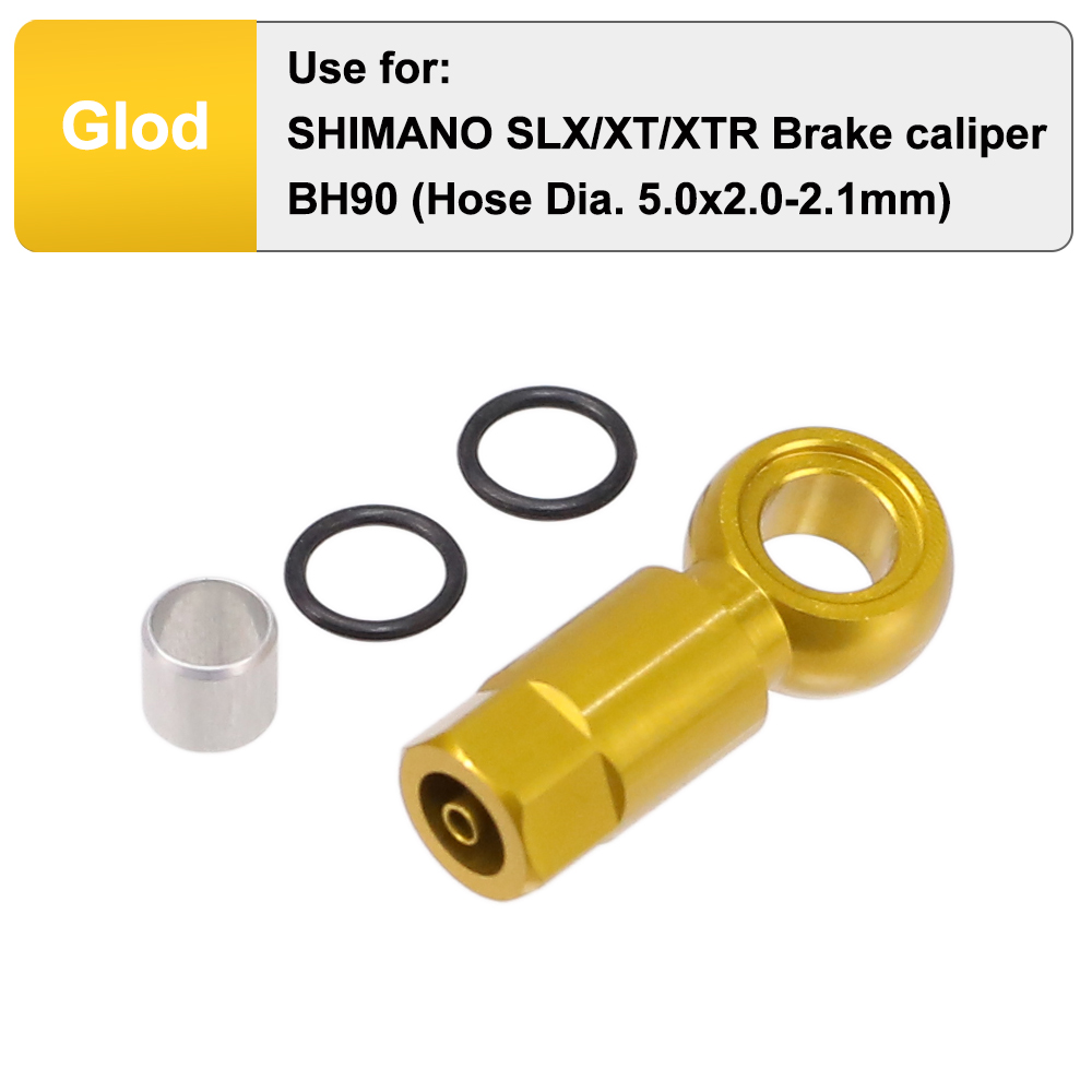 Conector Banjo de freno hidráulico de bicicleta HEPPE, conector de manguera de freno de bicicleta, conector de oliva para frenos BH90 SLX/XT/XTR: YELLOW