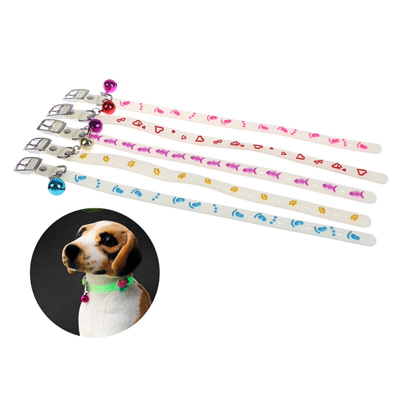 Lichtgevende hondenhalsband met bellen, lichtgevende kattenhalsband, lichtgevende hondenhalsband