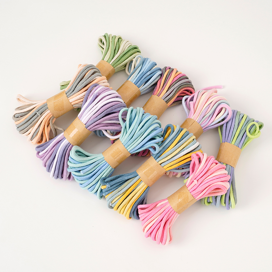 1 szt. 3mm Gruby Gradientowy Tęczowy Sznurek Bawełniany 10M Kolorowy Pleciony Sznurek robić DIY Biżuterii Makramy Bransolet Naszyjników i Rękodzieła