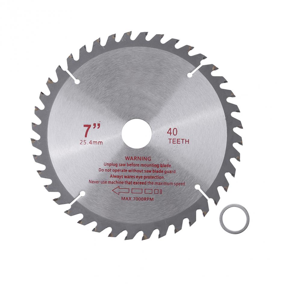 Circular Saw Blade 7inches 40T Teeth Cemented Carbide Circular Saw Blade Wood Cutting Tool Bore Diameter 25.4mm