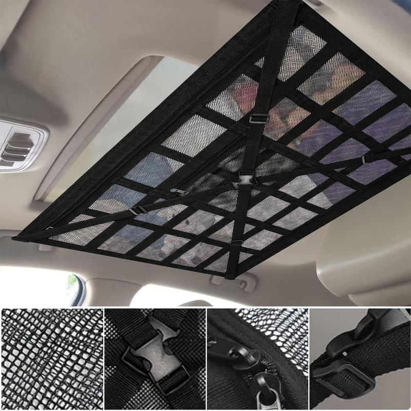 Auto Plafond Net Opbergtas Cargo Opbergnet Voor Auto Ruimtebesparend Kofferbak Opbergvak Organizer Diversen Tas Dak Cargo