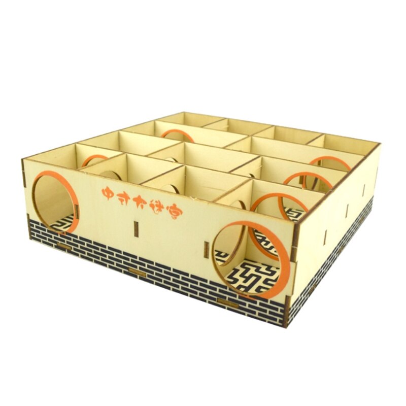 Laberinto de madera para hámster, jaula de túnel, balancín para casa, animales pequeños, juegos interactivos para mascotas, juguetes para ejercicios para ratas: C
