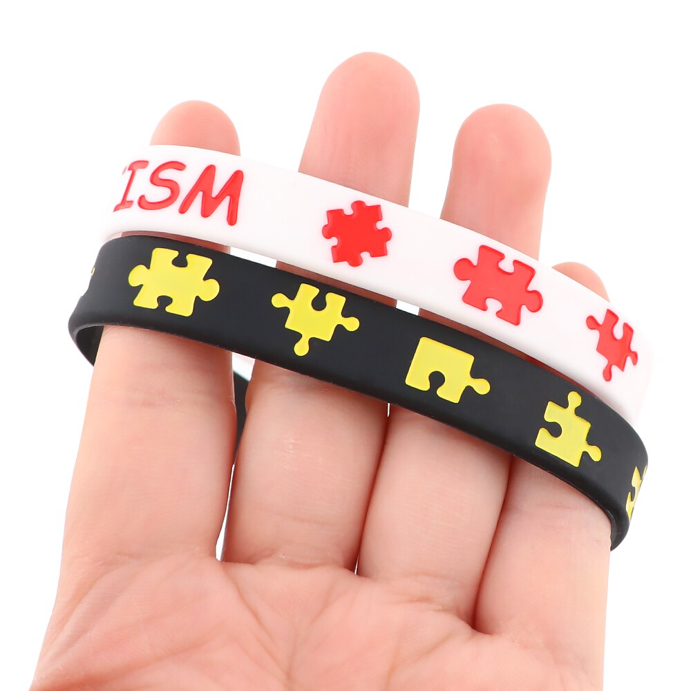 MD1759 New Arrival I Have Autism Puzzle Bracelets Trendy Silicone Rubber Band Wristbands Hand Bangle Men Women Jewelry Gifts