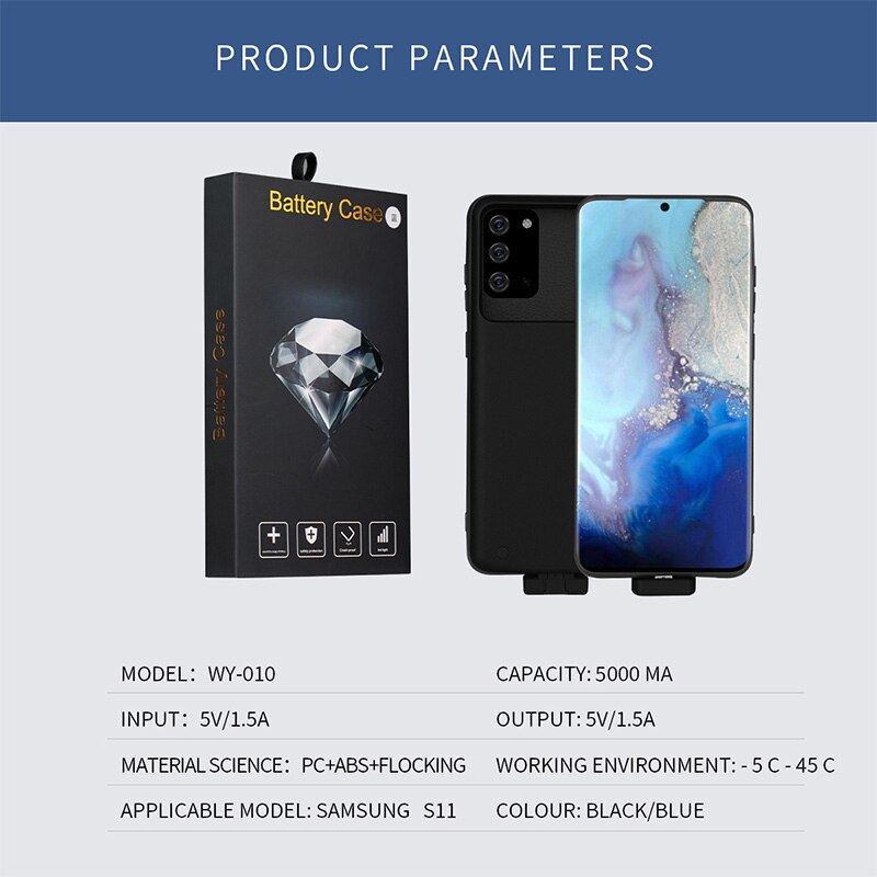 5000mAh Magneti Casi Caricabatteria per Samsung S20 Più Banca di Potere Cassa di Batteria Esterna di Ricarica coperchio per Samsung a51 caso