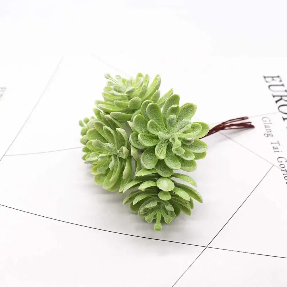 6 stücke/10 stücke Grün Kunststoff kiefer kegel vasen für Heimat Dekor hochzeit dekorative blumen kränze weihnachten Handwerk künstliche pflanzen