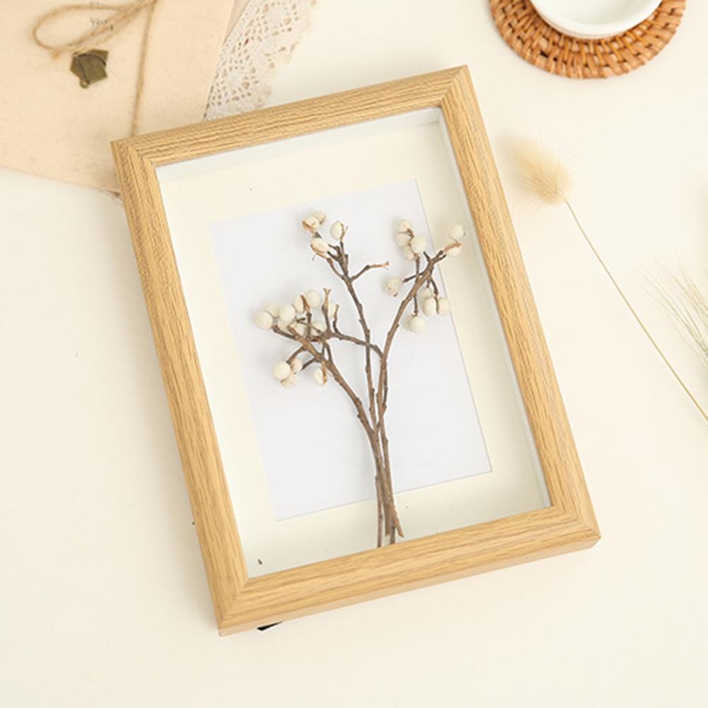 Log Oak-marco de fotos de vidrio colgante de madera, soporte de fotos para tablets, marcos de presentación, decoración para dormitorio y sala de estar, 1 Uds.