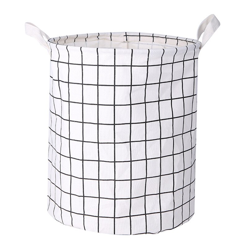 Huishoudelijke stoffenmand opvouwbare grote wasmand vuile wasmand wasmand: Wit
