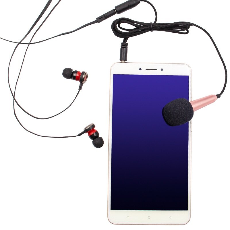 Micrófono Mini Jack de 3,5mm, micrófono de mano para ordenador, iPhone, ipad, karaoke