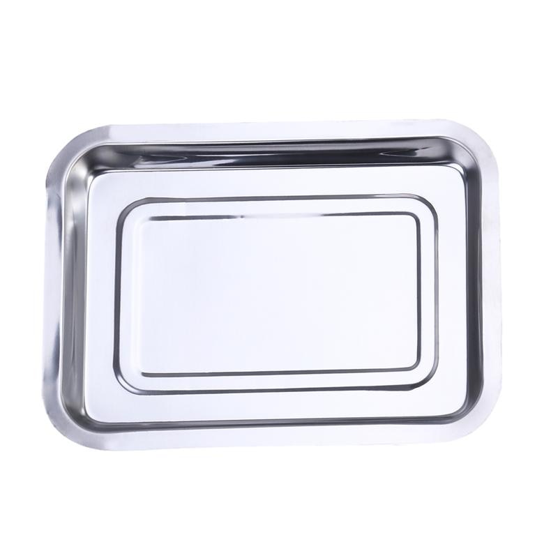 Stainless Steel Grill Plate Resuable Dish Drying Tray Dish Washer Grill Pan Kitchen Tableware