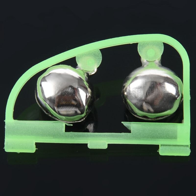 5 stuks dubbele bel vishengel licht alarmbellen groen