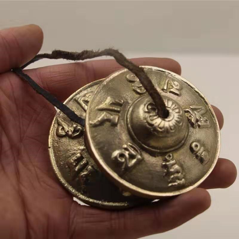 Tibetansk klokke meditation håndlavet bækken klokke kobber sprød lyd heldige symboler buddhistisk tempel: Stil 1