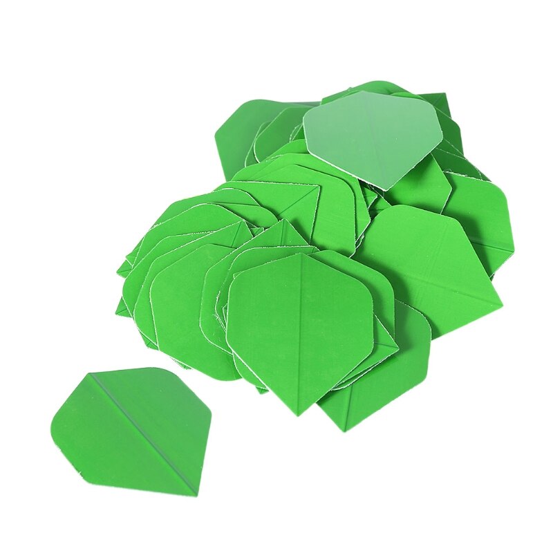 50pcs/lot Pure Color Dart Wing Tail PET Darts Flights: green