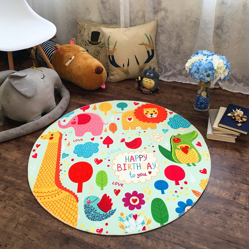 ins kids tent pad carpet living room bedroom bed baby carpet computer chair basket study cartooning carpet.