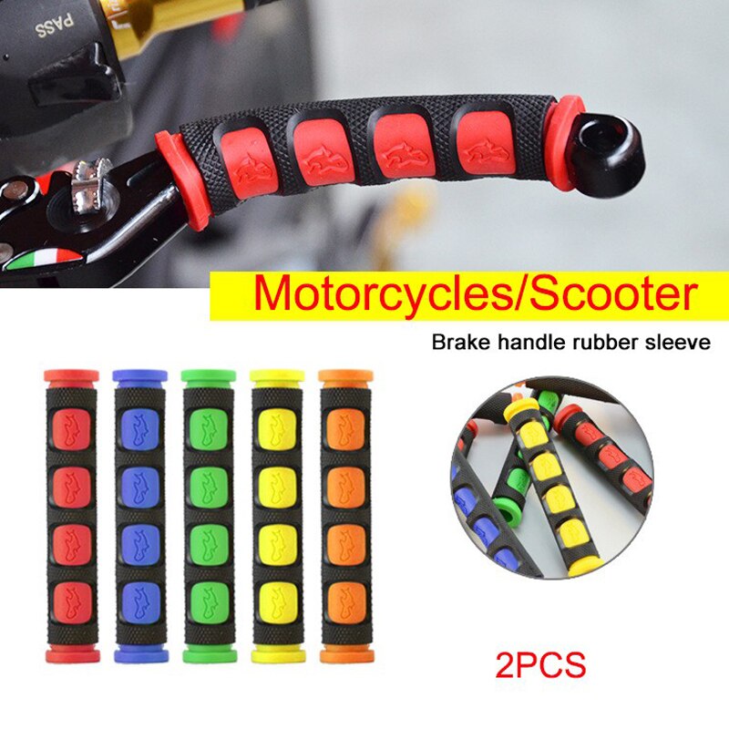 Lot de 2 manchons de guidon universels en caoutchouc pour moto, scooter, vélo