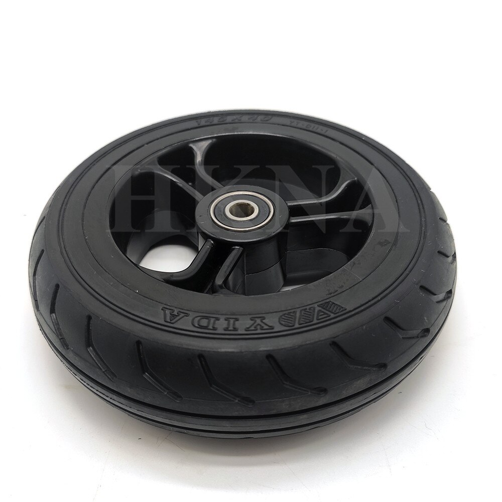 Rueda de neumático sólido 145x40 para rueda rápida F0,Jackhot Scooter Eléctrico de fibra de carbono neumático sin cámara de 5,5 pulgadas con llanta de plástico: wheel