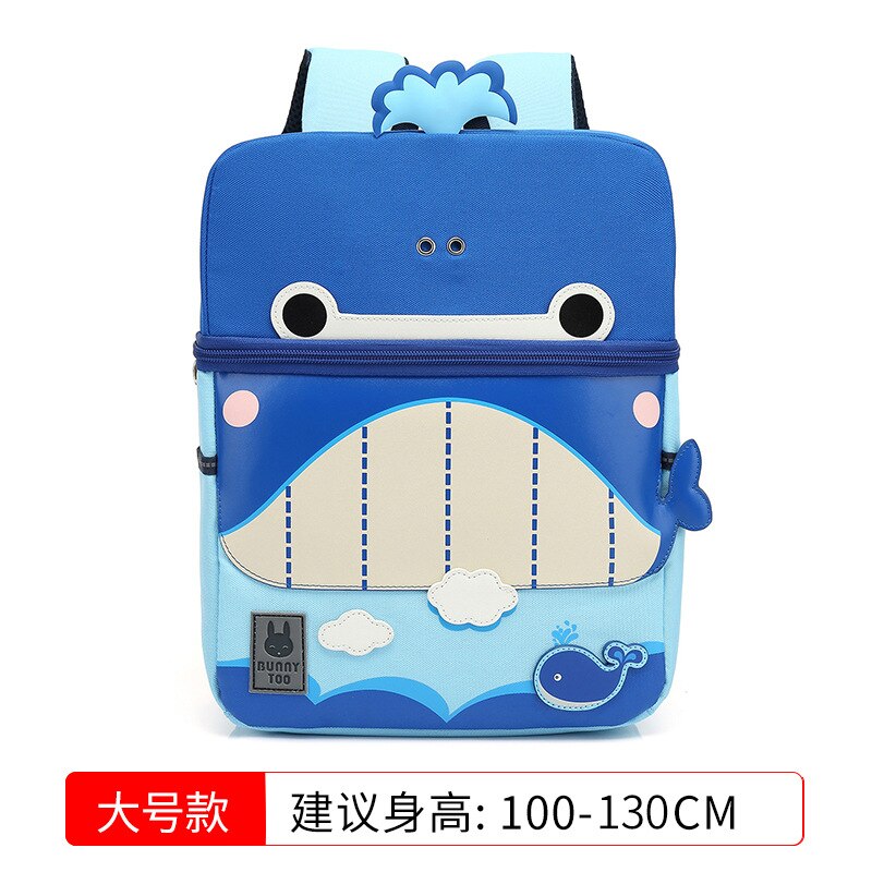 3D Cartoon Animal Kids Dinosaurus Giraffe Eenhoorn Whale Olifant Flamingo Effen Kleur Rugzak Kinderen Pack: F