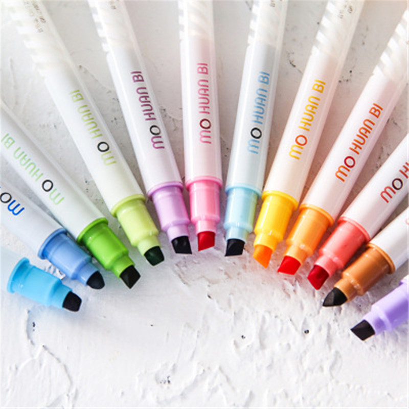 Baby Zeichnung Spielzeug Discolorable Stift Kinder 12 Farben Kawaii Magie Highlighter Stift 1Pcs Lernen Kunst Spielzeug für Kinder Malerei werkzeug