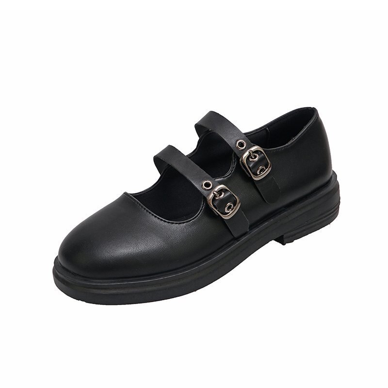 Zapatos mujer boca poco profunda Casual mujer Zapatillas All-Match Shose mujeres Oxfords mujeres punta redonda negro pisos verano