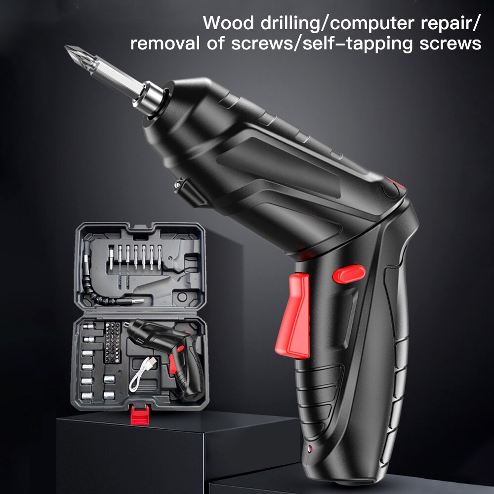 Mini Electric Screwdriver Set Cordless Electric Drill Screwdriver Set Maximum Screw Diameter ABS Material Portable Repair Tool