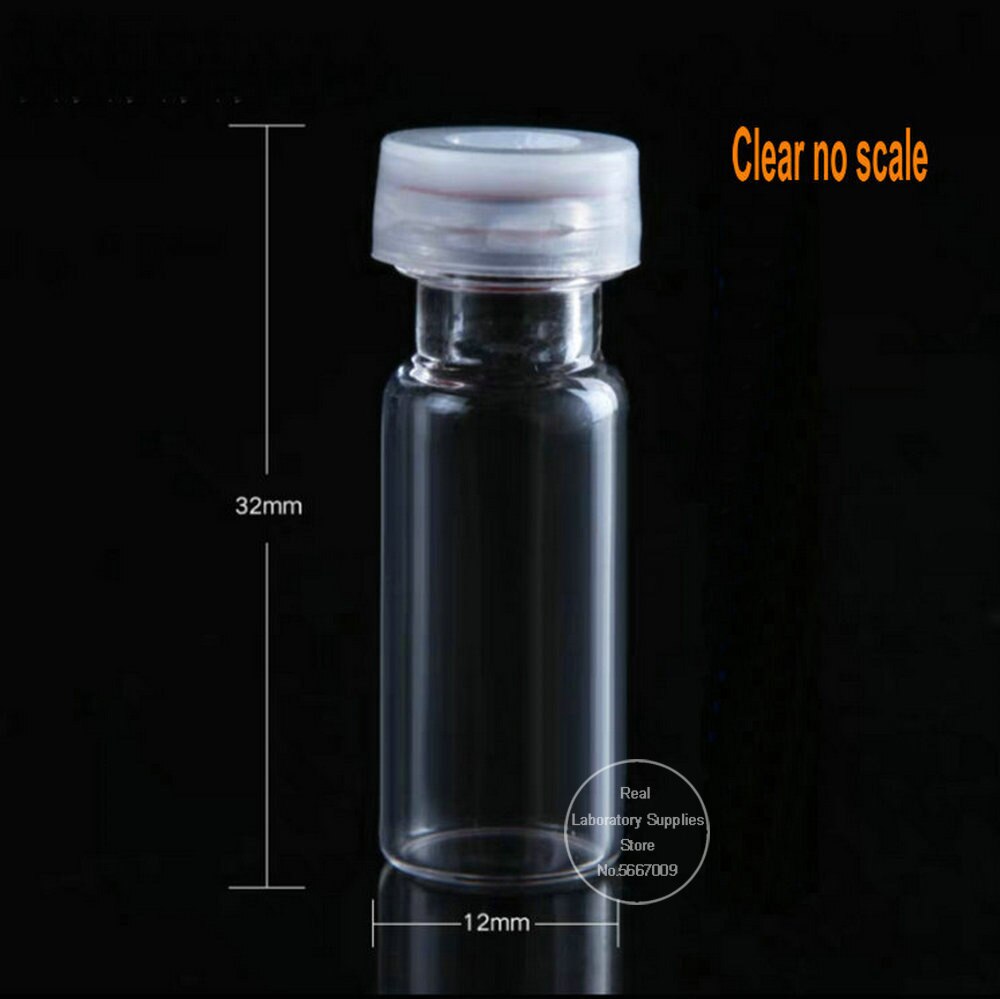 100pcs/lot 2ml lab glass clear/brown liquid chromatography glass sample bottle Bayonet-type automatic headspace injection bottle