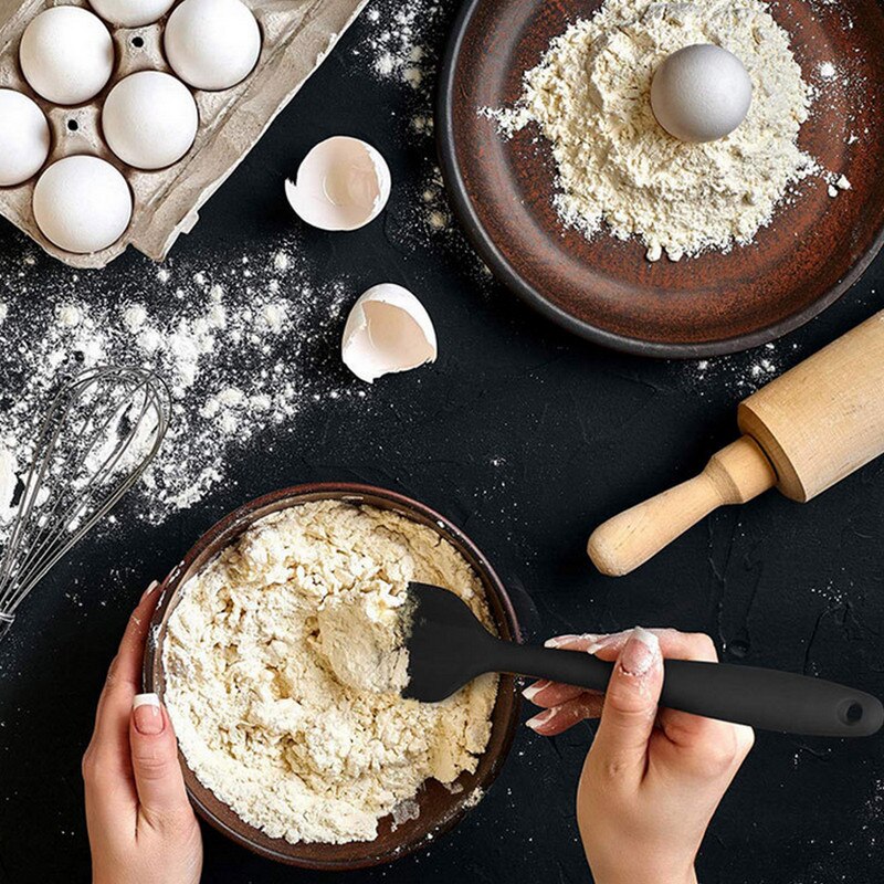 Siliconen Spatel Non-stick Rubber Spatel Hittebestendige Siliconen Spatel Koken Bakken En Mengen Vaatwasser Cutter Set