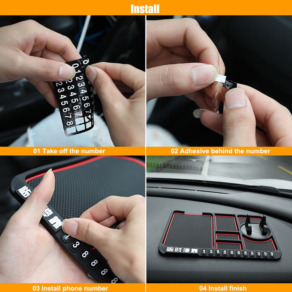 Alfombrilla antideslizante para coche multifuncional soporte para teléfono móvil antideslizante soporte antideslizante para teléfono tablero de instrumentos de silicona alfombrilla para coche