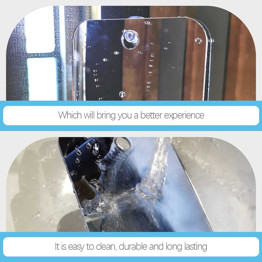 1pc Shower Fogless Mirror Suction Cup Makeup Mirror Portable Bathroom Mirror