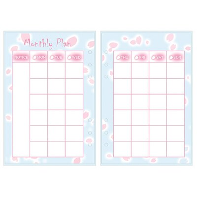 Cute Cherry blossom Series Notebook Filler Papers A5/A6 Color Diary Planner Filler Paper Stationery: 04 / A6