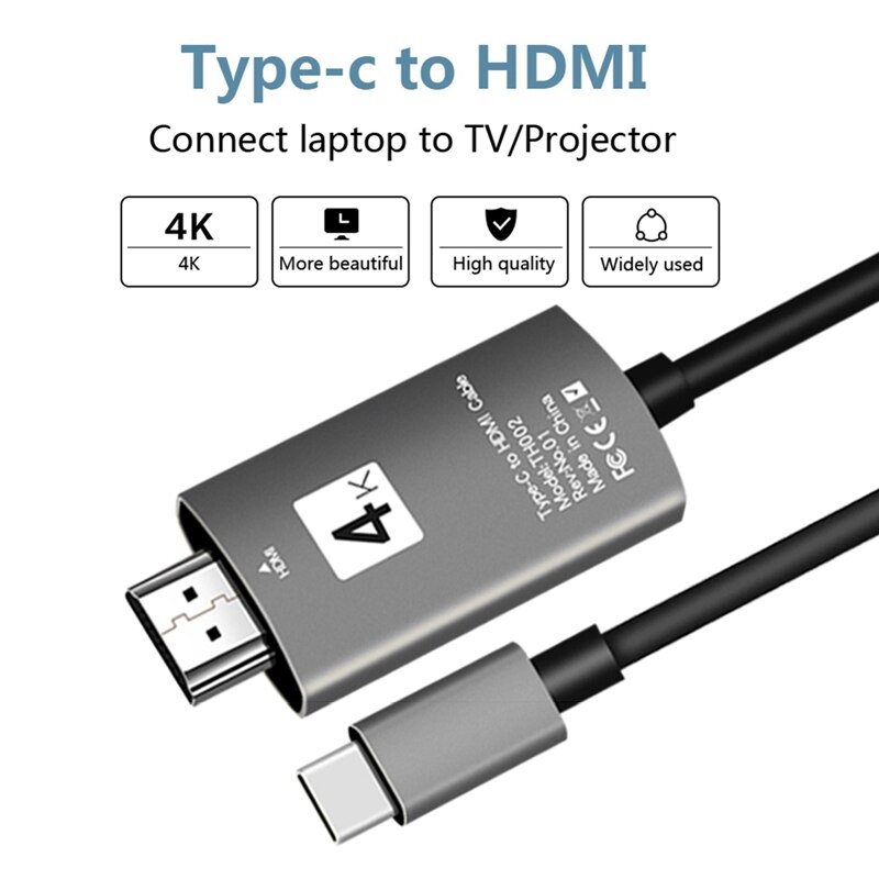 Usb-c type-c til hdmi 4k*2k uhd hdtv adapter til samsung galakse  s8 s8+  macbook grå: misligholde tittel