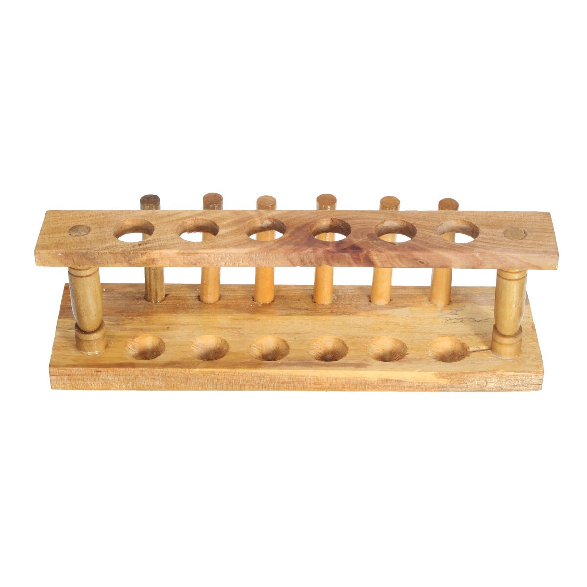 Laboratory Test Tube Rack 6 Holes Testing Tubes Clip Holder Stand Dropper Wood Lab Supplies