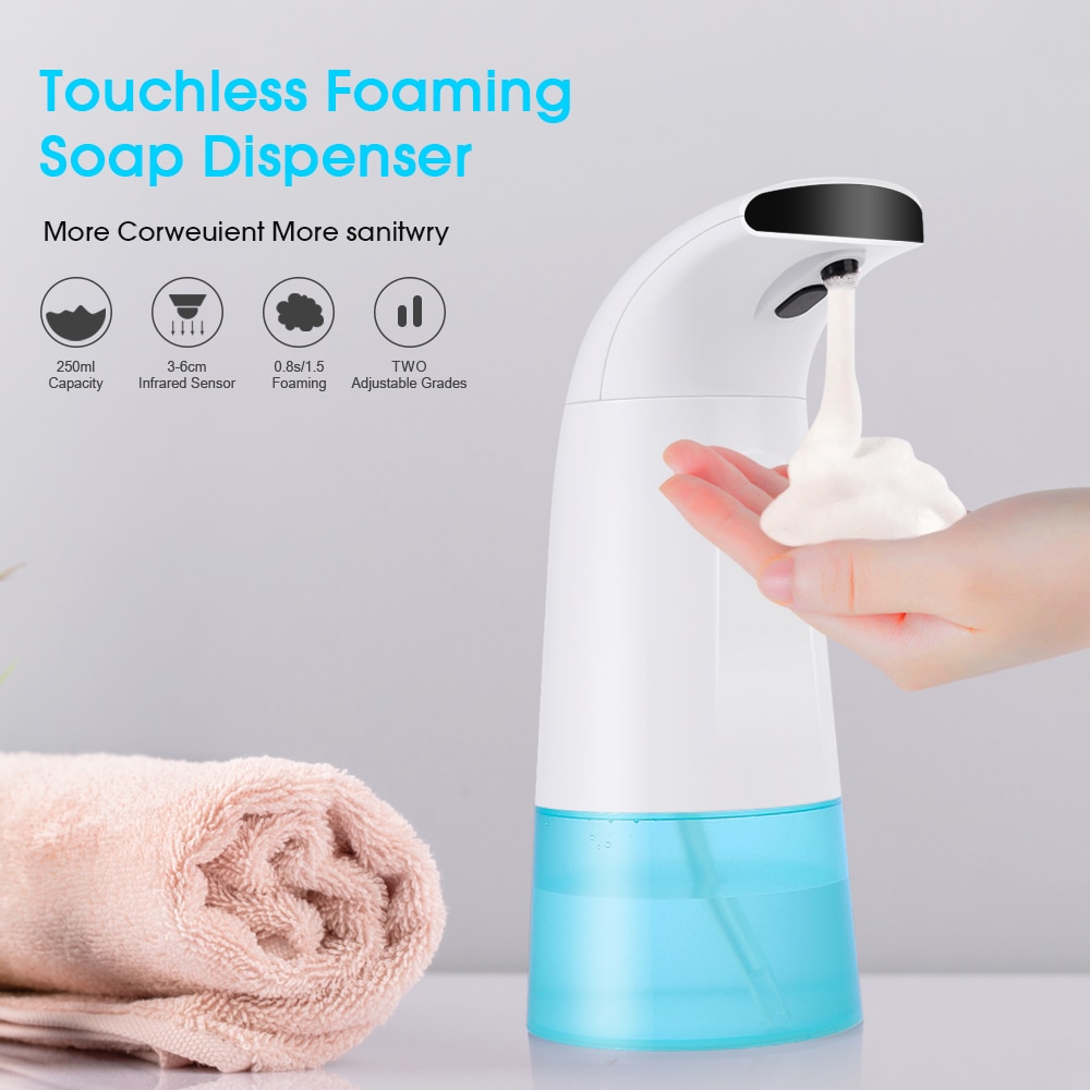 400Ml/250Ml Automatische Zeepdispenser Automatische Schuim Zeepdispenser Touchless Ir Infrarood Sanitizer Dispensador