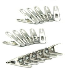 Stainless Steel Pegs Spring Loaded Metal Laundry Clothes Bed Linen Craft Clips