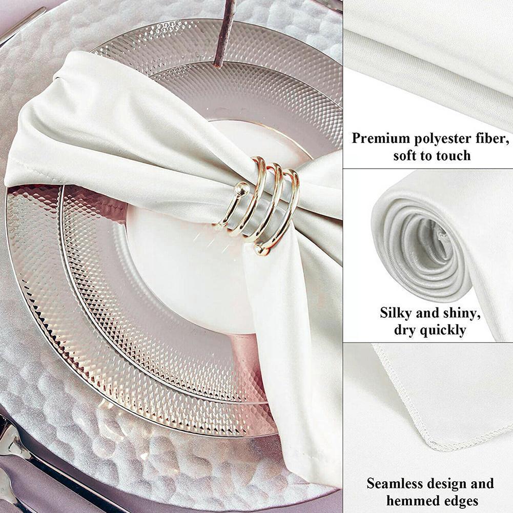30*30cm Square Napkin Cloth Hotel Restaurant Napkin Cloth Seaming Mouth Napkin Satin Satin Placemat High-density Cloth Hote R7b4