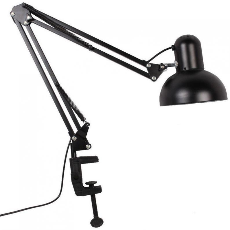 Black Flexible Swing Arm Clamp Mount Lamp Office Studio Home Table Desk Light