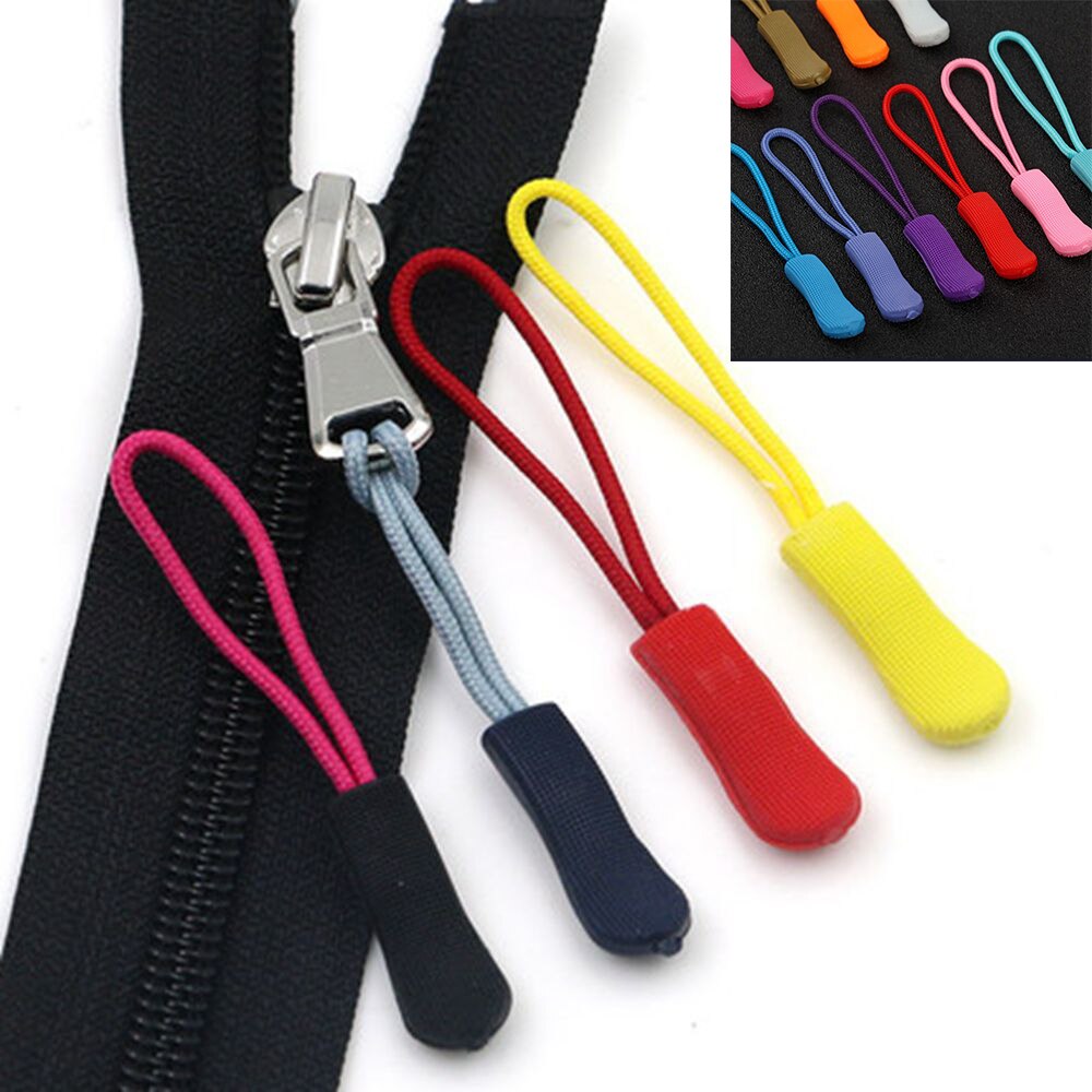 10Stck Postleitzahl Schnur Tab Ersatz Clip Reißverschluss ziehen Abzieher Ende passen Seil Schild Fixer Gebrochen Schnalle für NäHenne Reise tasche Koffer Zelt