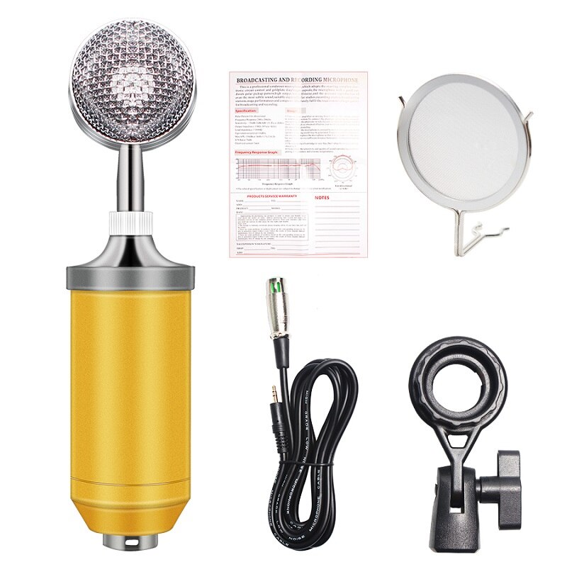 Microphone à condensateur filaire BM-8000, carte son, pour enregistrement en Studio, karaoké, Kits de Microphone pour ordinateur, Audio Vocal: 1