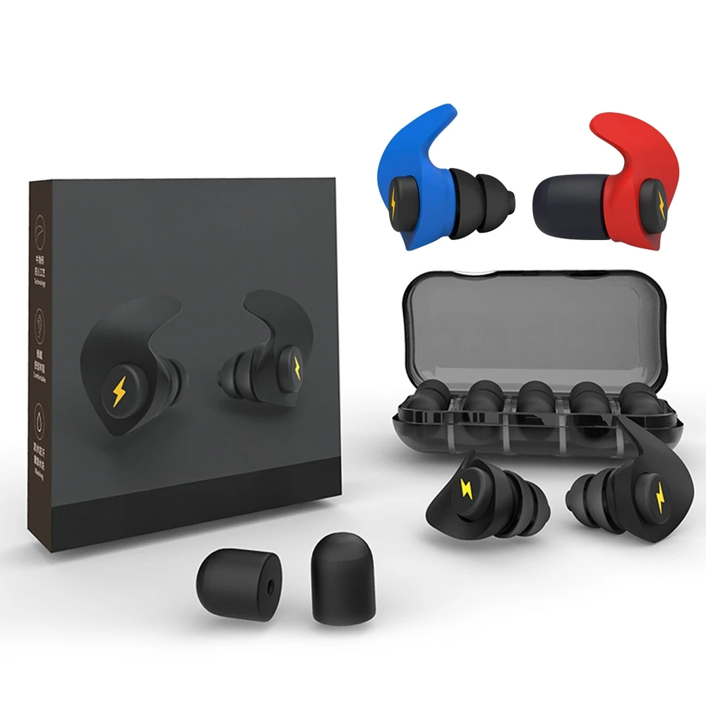 Bouchons d'oreilles pour moto, éponge en Silicone, bouchons d'oreille pour dormir, portables, insonorisés, mousse souple, Anti-bruit, bruit de voyage
