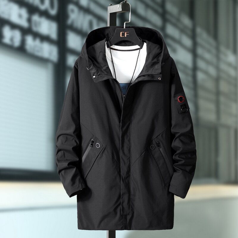 grande taille 10XL 9XL 8XL 7XL printemps automne pardessus long à capuche coupe-vent hommes veste hommes outillage veste en vrac 300 kg haut