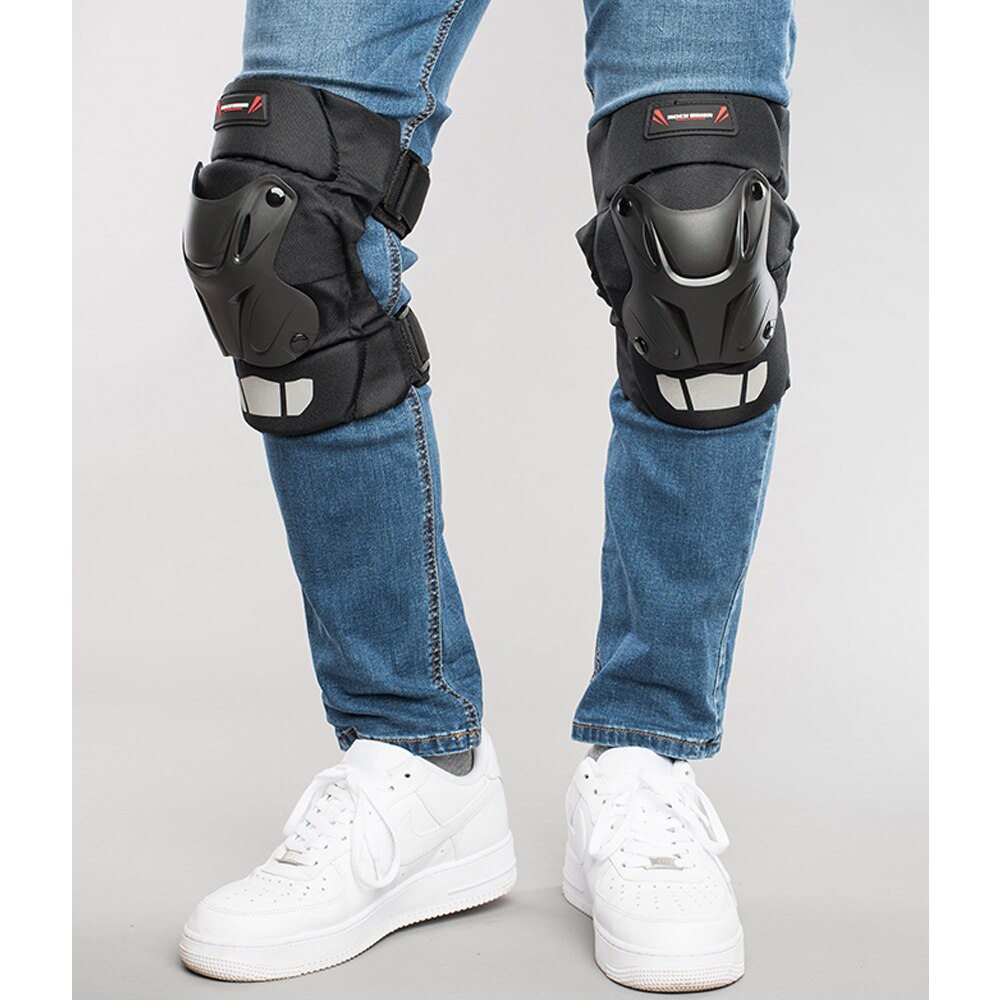 Rodilleras para motocicleta, Protector de rodilla transpirable a prueba de golpes, equipo de protección para Motocross,
