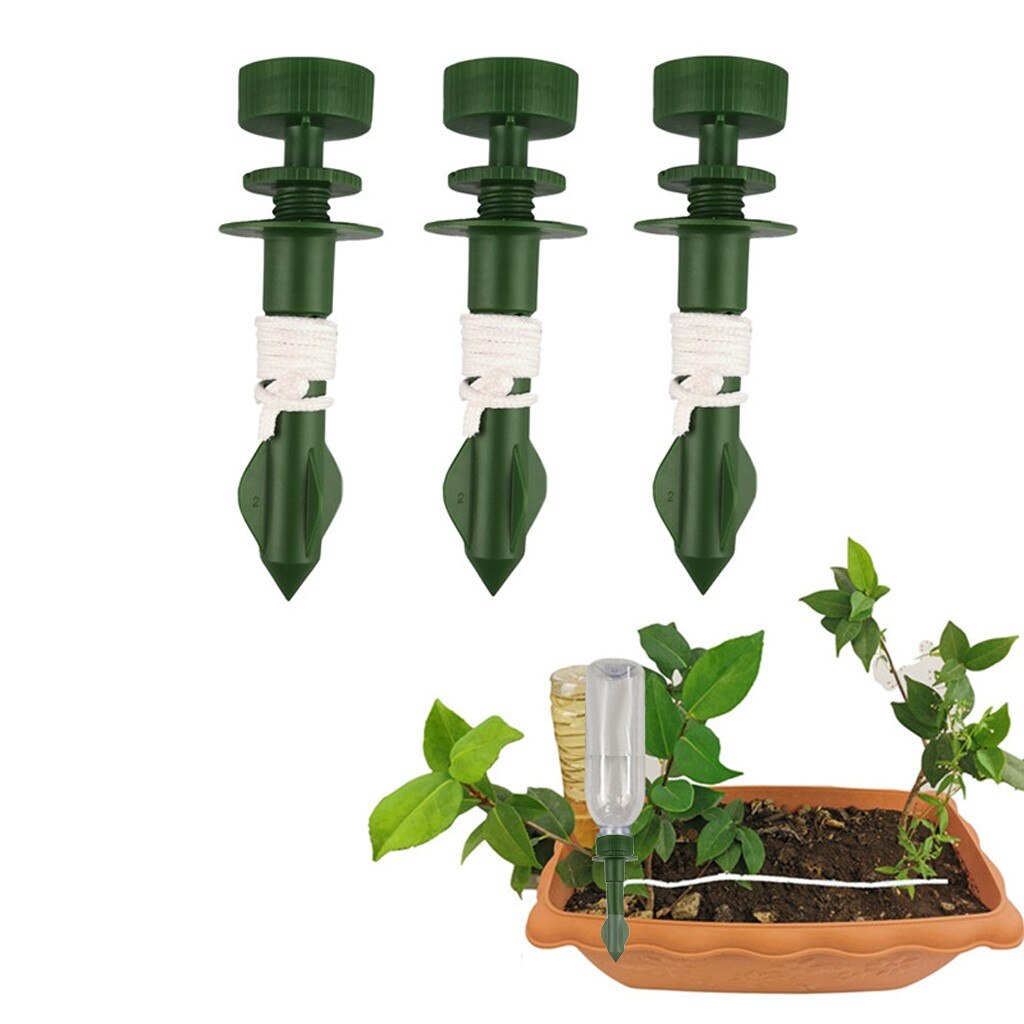 Plant Self Watering Spikes Adjustable Stakes System Vacation Plant Waterer Self Automatic Watering Spikes Irrigation System #Nu