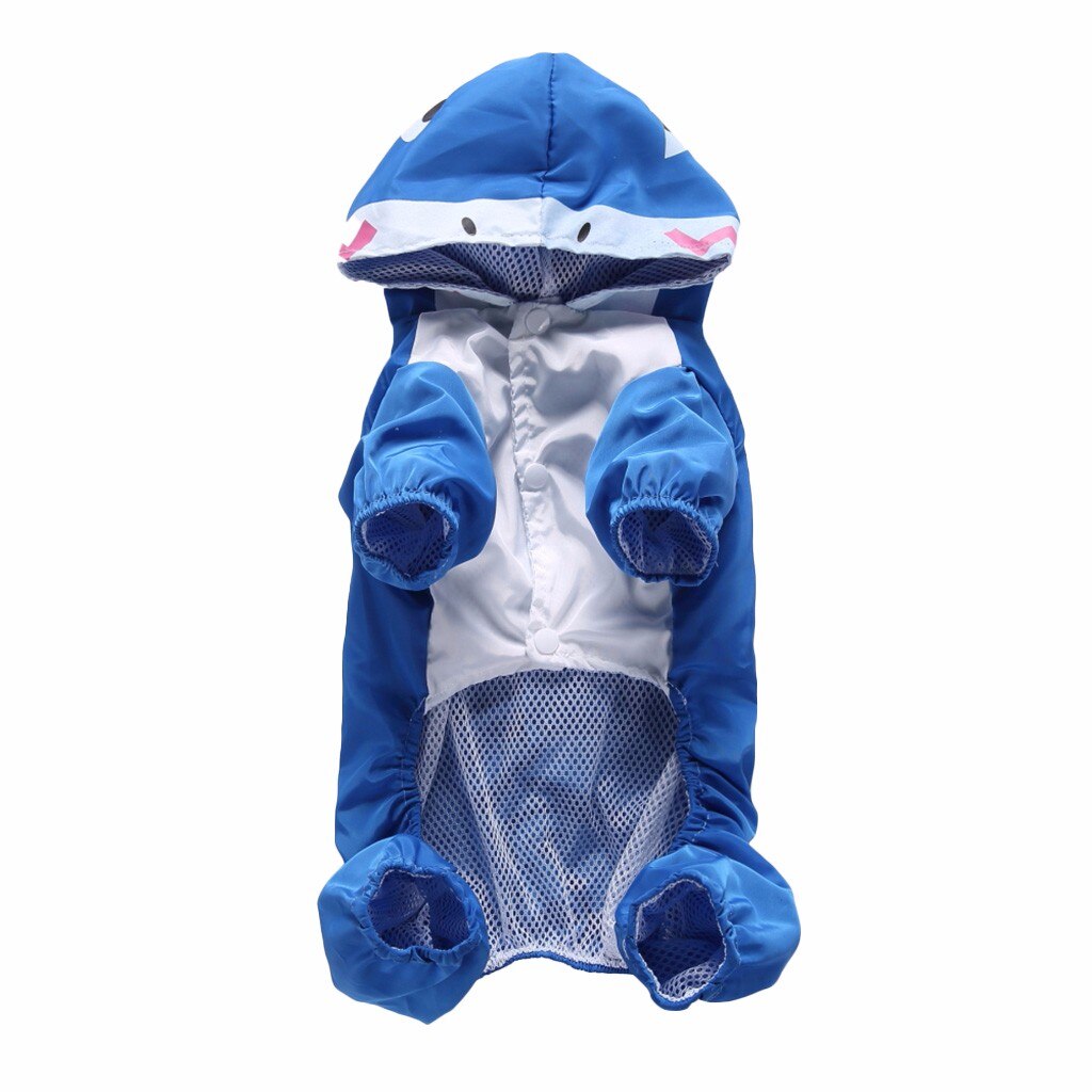 dog Reflective Raincoat Dog Rain Jacket Jumpsuit Waterproof Pet Clothes Safety Rainwear For Pet Small Medium Dogs Puppy: Blue / XL